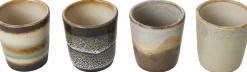 Tilbehør Til Bordet<HK Living 70s ceramics egg cups granite set of 4