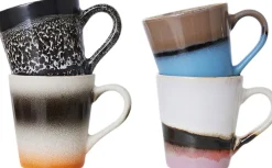 Kopper & Krus<HK Living 70s ceramics espresso mugs funky set of 4