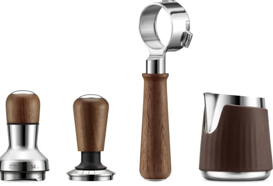 Kaffe & Te<SAGE SEA302WLW Force Gauge Tamper 58mm Walnut