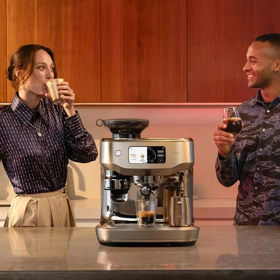 Kaffe & Te<SAGE SES 995 BSS Oracle Dual Boiler Espresso machine Brushed
