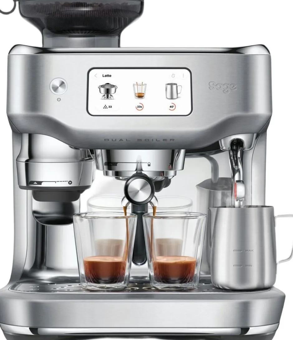 Kaffe & Te<SAGE SES 995 BSS Oracle Dual Boiler Espresso machine Brushed