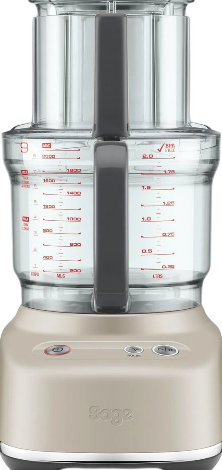 Køkkenmaskiner<SAGE SFP638ALM Paradice 9 Food processor Almond Nougat