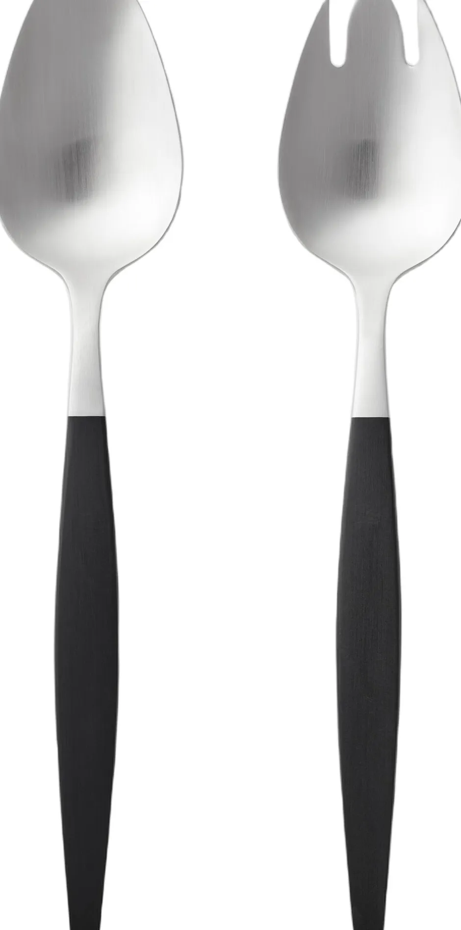 Bestik<Gense Salatbestik Focus de Luxe 26,8 cm Sort/Mat stål
