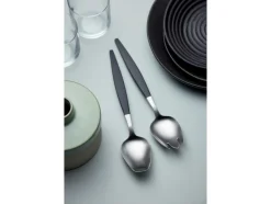 Bestik<Gense Salatbestik Focus de Luxe 26,8 cm Sort/Mat stål