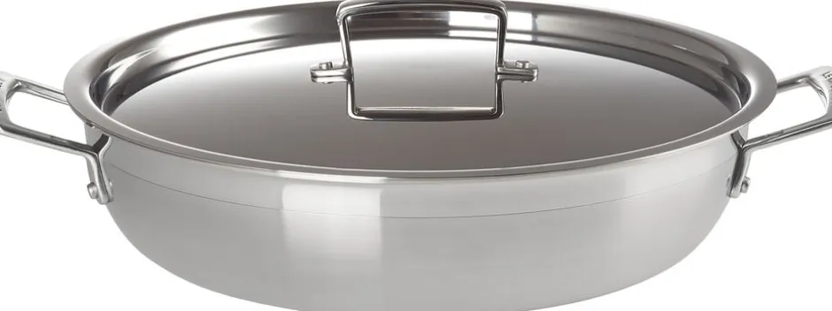 Gryder & Pander<Le Creuset Sautergryde m/ låg 3-ply rustfrit stål