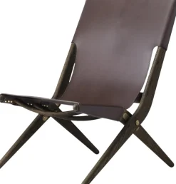 Møbler<Audo Copenhagen Saxe chair - Brunolieret eg / Brun læder