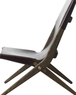 Møbler<Audo Copenhagen Saxe chair - Brunolieret eg / Brun læder