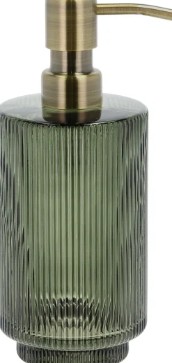 Badeværelsestilbehør<Södahl Sæbedispenser Clarity 8 x 19 cm Dark Green Glas/Rustfrit stå