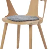 Skind<NATURES Collection Seat Cover, Short-Wool Curly New Zealand Sheepskin, Round Ø34 cm Graph