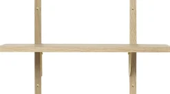 Møbler<Ferm Living Sector Shelf S/N - Oak - Brass