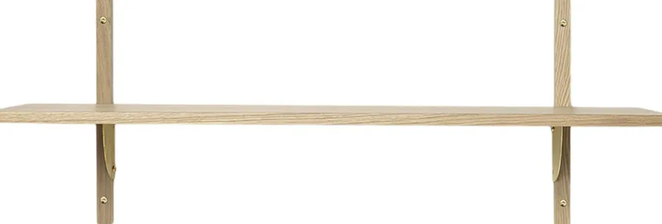 Møbler<Ferm Living Sector Shelf S/W - Oak - Brass