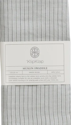 Sengetøj & Lagner<by KlipKlap Sengetøj voksen Alfred stripe moon grey