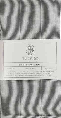 Sengetøj & Lagner<by KlipKlap Sengetøj voksen Emil stripe steel grey