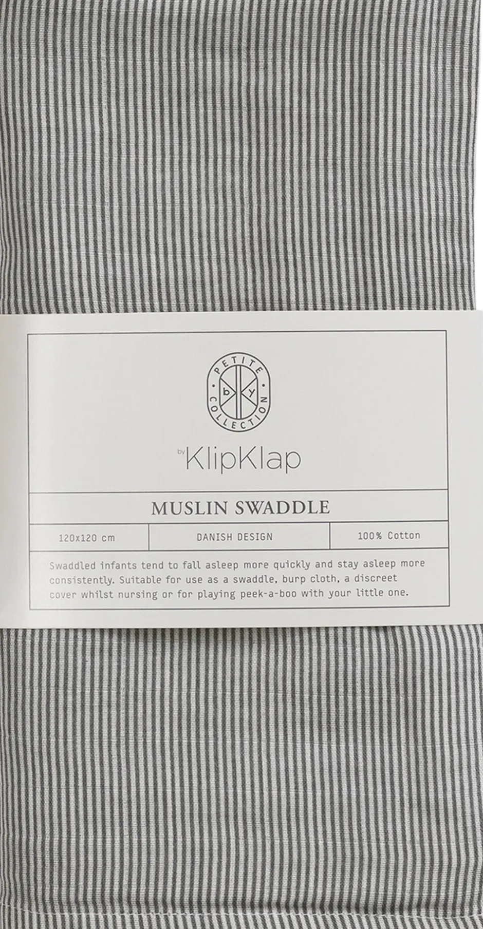 Sengetøj & Lagner<by KlipKlap Sengetøj voksen Emil stripe steel grey