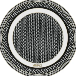 Bageartikler<Versace Service Plate 33cm, Signature Black, La Greca