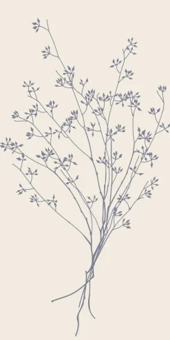 Tilbehør Til Bordet<Ib Laursen Serviet blå blomstersilhuet 16 stk pr pakke