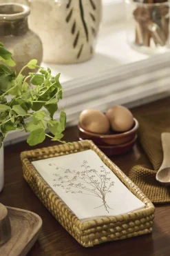 Tilbehør Til Bordet<Ib Laursen Serviet brun blomstersilhuet 16 stk pr pakke