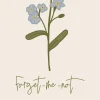 Tilbehør Til Bordet<Ib Laursen Serviet Forget-me-not 16 tk pr pakke