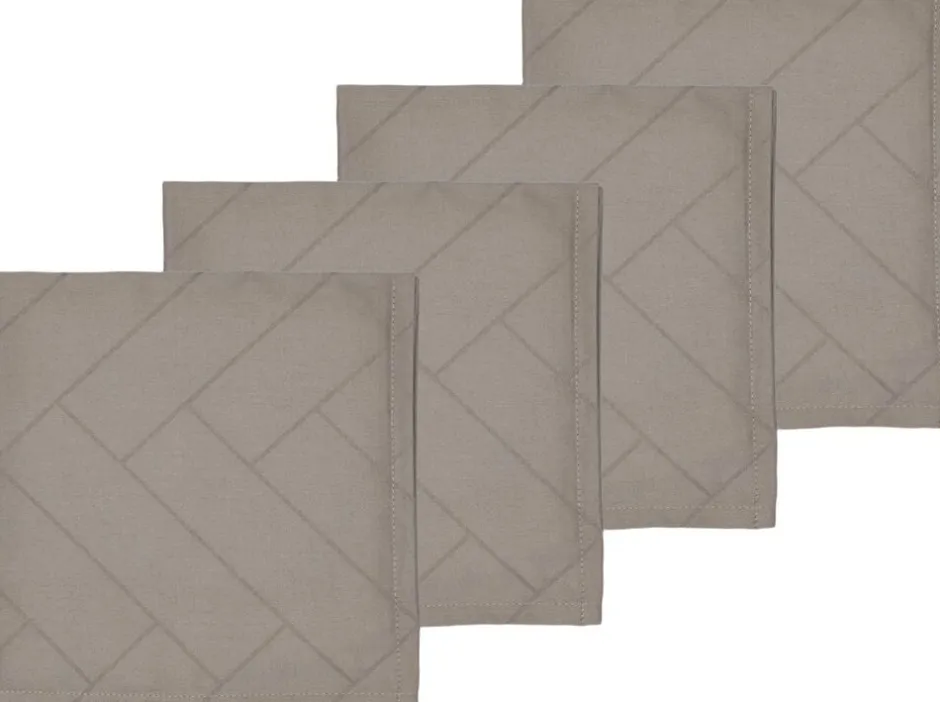 Tekstiler Til Borddækning<Södahl Serviet Tiles Damask Taupe 4 stk