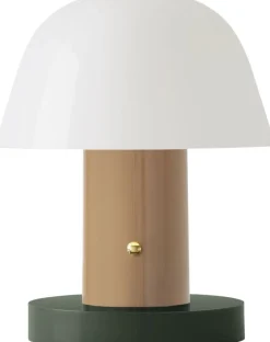 Trådløse Lamper<&Tradition Setago JH27 Table Lamp Nude/forest