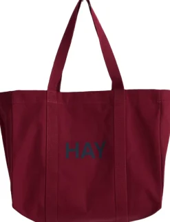 Opbevaring<Hay Shopper Bag-Medium-Burgundy