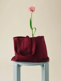 Opbevaring<Hay Shopper Bag-Medium-Burgundy