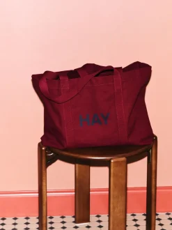 Opbevaring<Hay Shopper Bag-Medium-Burgundy