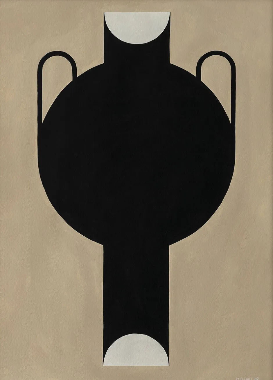 Plakater & Rammer<Poster & Frame Silhouette Of A Vase 07 Brun