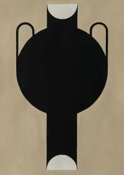 Plakater & Rammer<Poster & Frame Silhouette Of A Vase 07 Brun