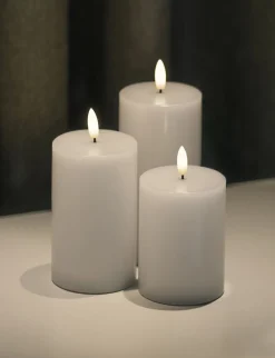 Elektriske Julelys<Sirius Sille Exclusive 3stk sæt, Ø7,5x10/12,5/15cm, Hvid