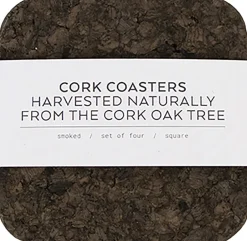 Tilbehør Til Bordet<LIGA Smoked Cork Firkantet Glasbrik Sæt