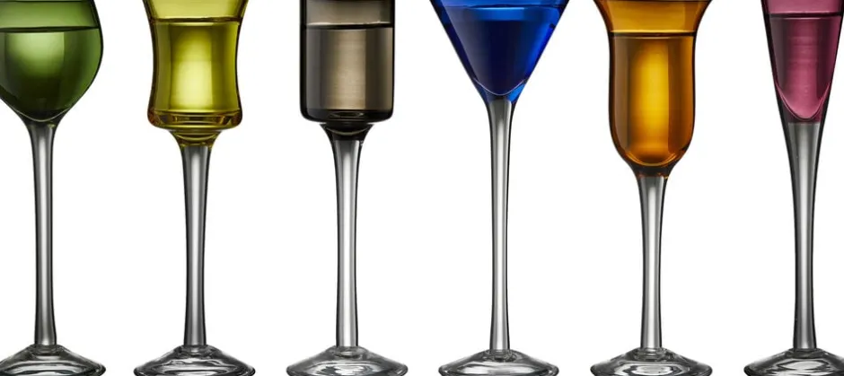 Glas<Lyngby Glas Snapseglas p/fod 6 ass.