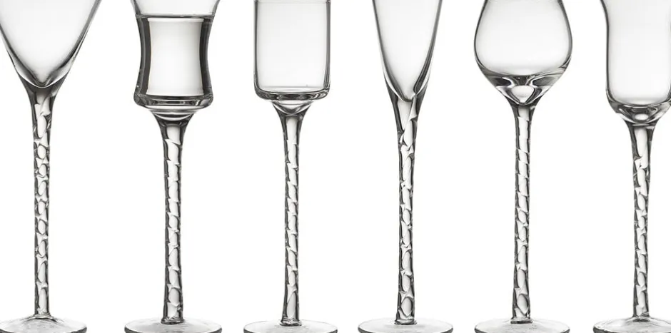 Glas<Lyngby Glas Snapseglas Rom 18 cm 6 stk. Klar