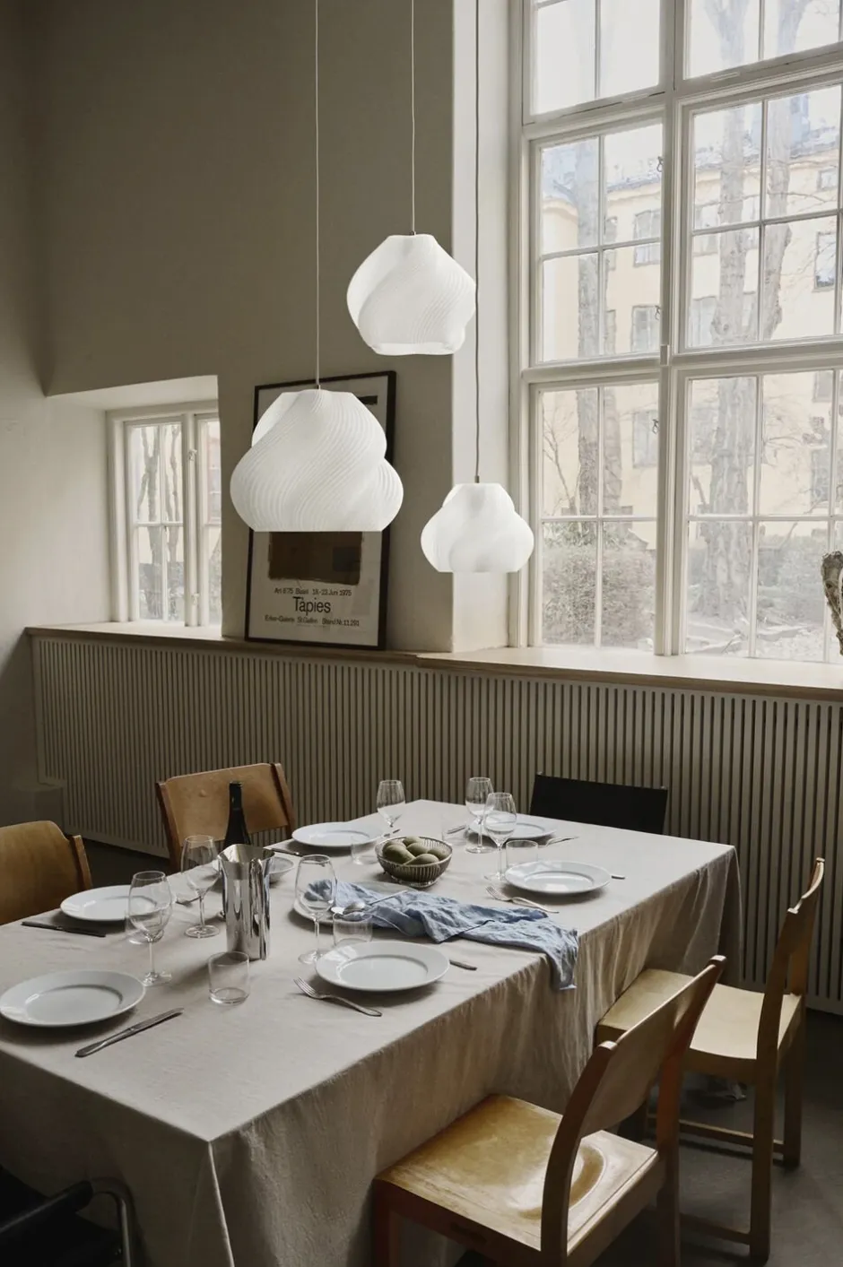 Pendler<Crème Atelier Soft serve pendant White/chrome