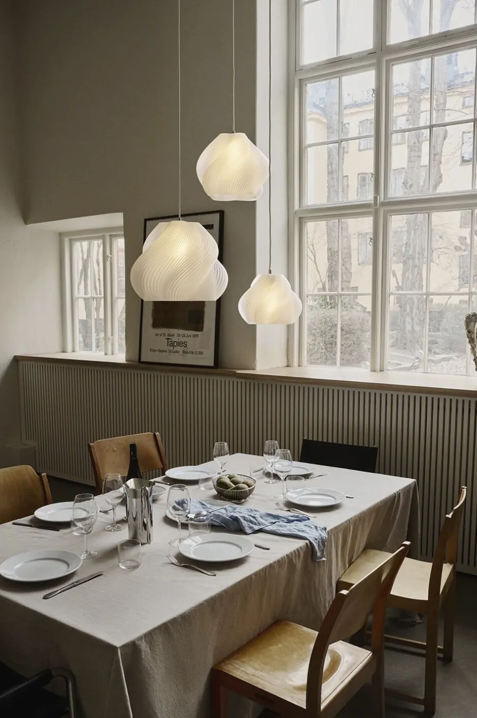 Pendler<Crème Atelier Soft serve pendant White/chrome