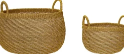 Opbevaring<Hübsch Solar Baskets Natural/Orange set of 2