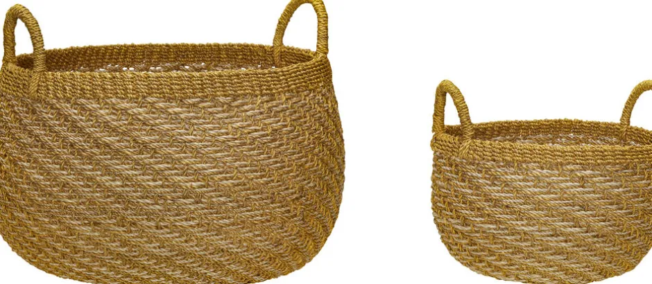 Opbevaring<Hübsch Solar Baskets Natural/Orange set of 2