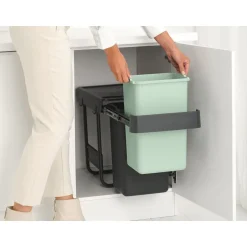 Skraldespande<Brabantia Sort&Go Indbygningsmodul, 2x15L