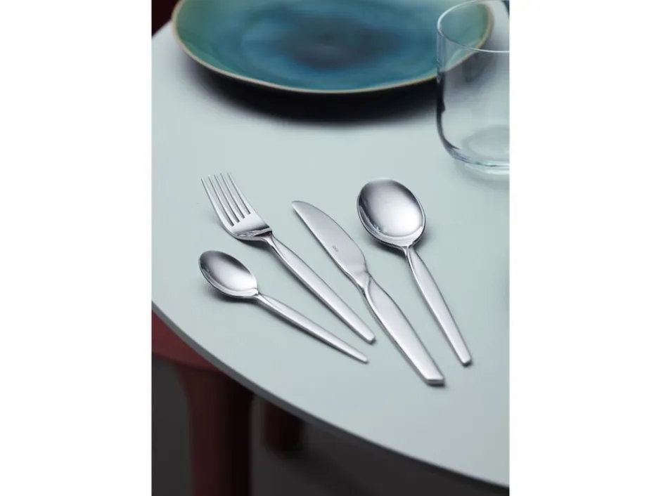 Bestik<Gense Spiseske Twist 19 cm Blankt stål
