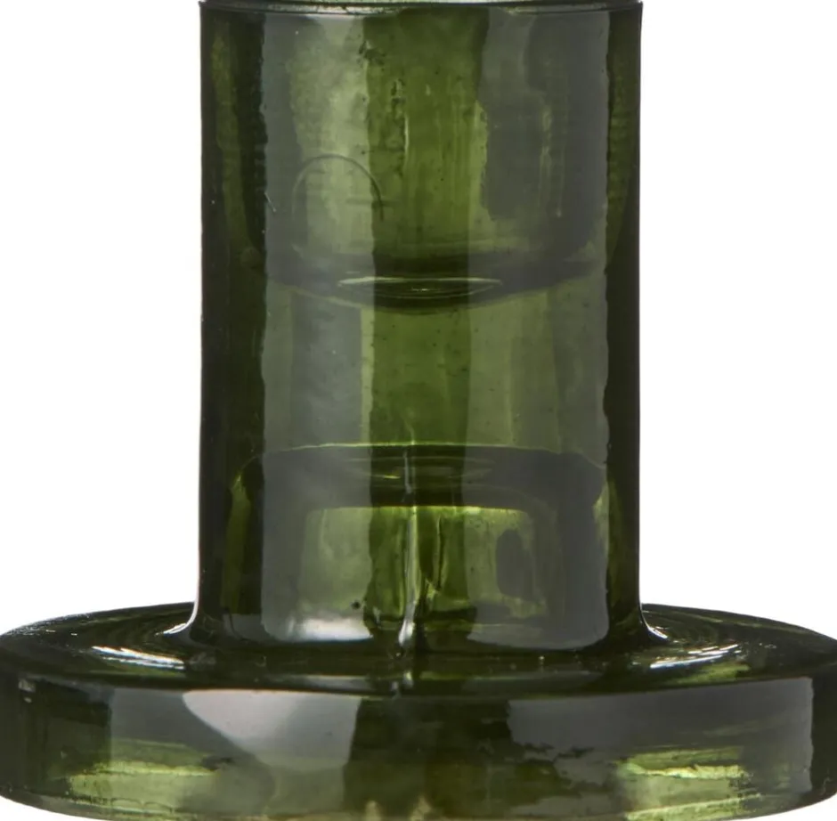 Lys & Lysestager<Ib Laursen Stage glas t/2,2 cm lys grøn