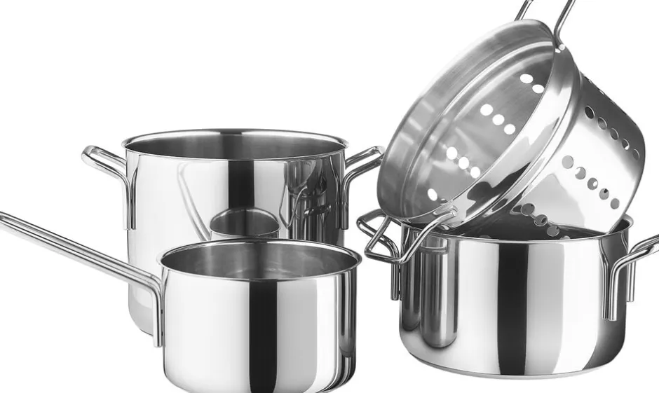 Gryder & Pander<Eva Trio Stainless Steel Grydesæt 4 stk. 1,8 l 3,6 l 4,8 l & pasta in