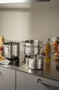 Gryder & Pander<Eva Trio Stainless Steel Grydesæt 4 stk. 1,8 l 3,6 l 4,8 l & pasta in
