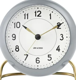 Ure & Vejrstationer<Arne Jacobsen Clocks Station bordur, grå/hvid