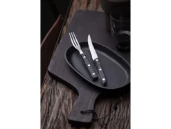 Bestik<Gense Steakbestik/grillbestik Old Farmer black 12 dele Sort/Stål
