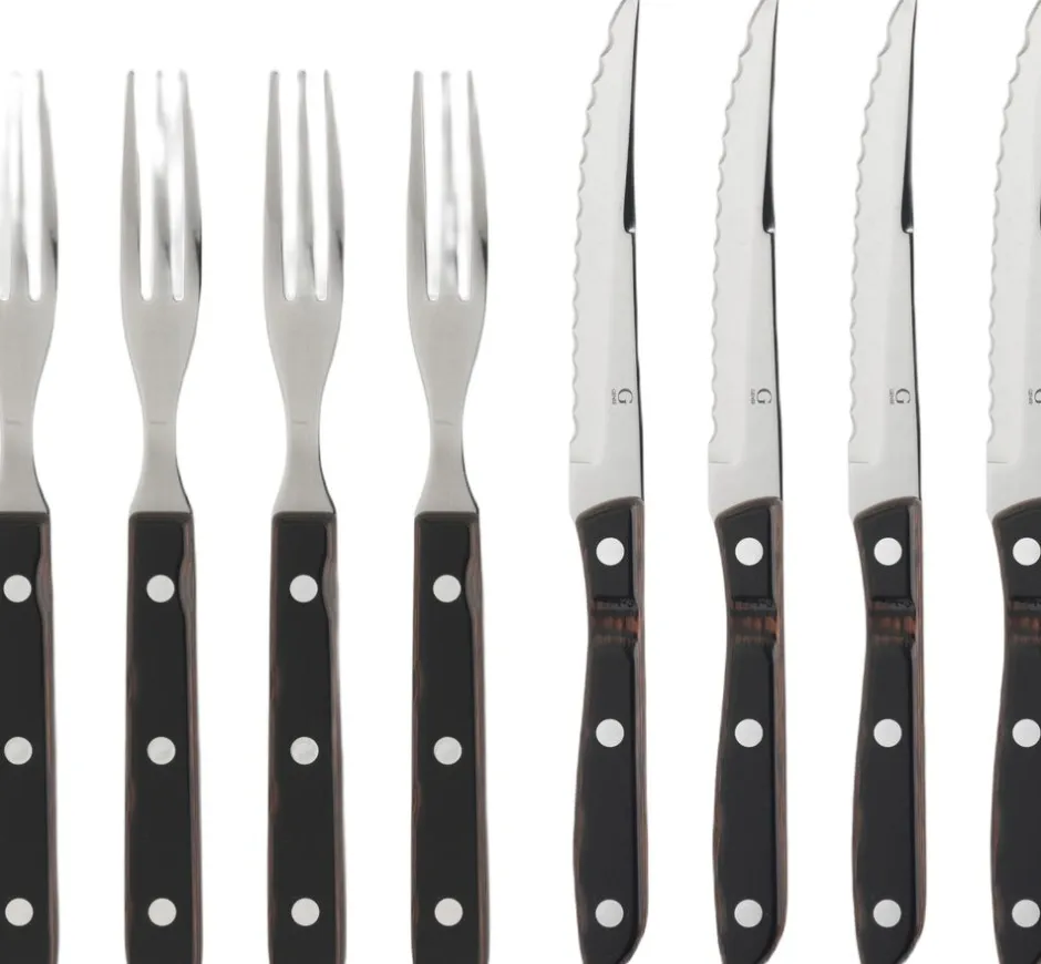 Bestik<Gense Steakbestik/grillbestik Old farmer classic 8 dele Træ/Stål