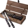 Bestik<Gense Steakbestik/grillbestik Old farmer classic 4 dele Træ/Stål