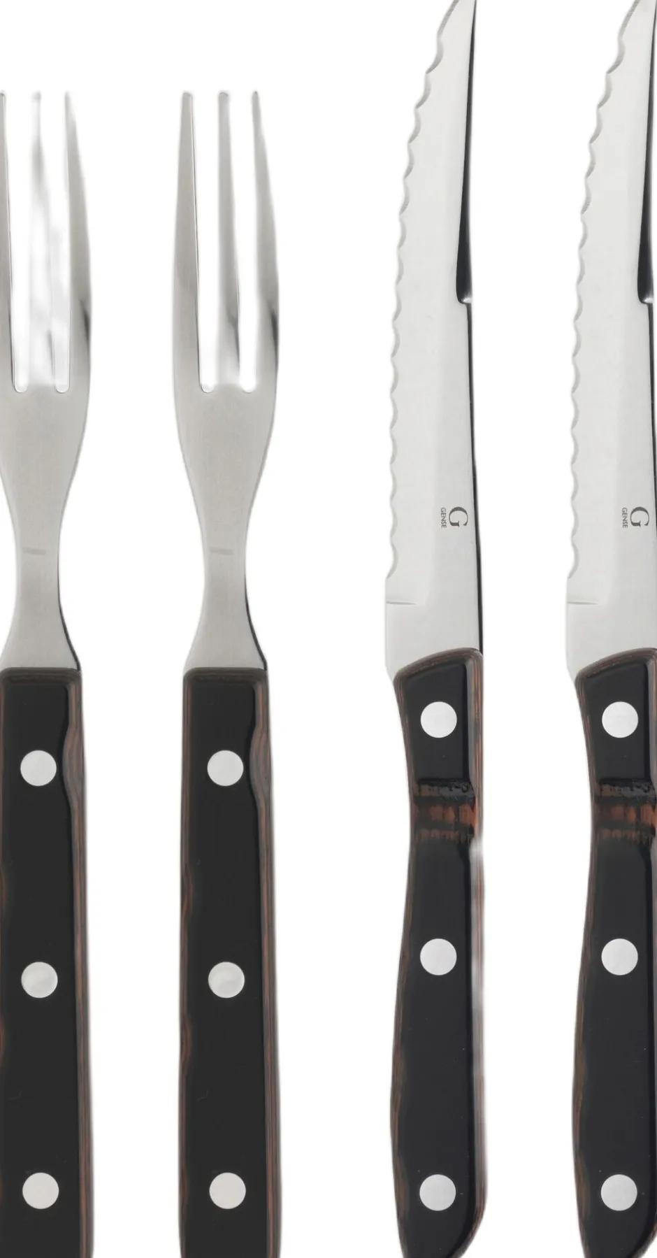 Bestik<Gense Steakbestik/grillbestik Old farmer classic 4 dele Træ/Stål