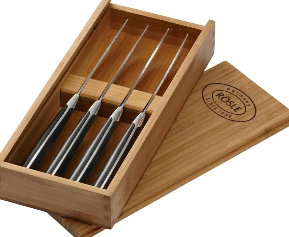 Bestik<Rösle Steakkniv 23,5 cm 4 stk. Rustfrit stål/POM