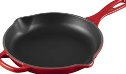 Gryder & Pander<Le Creuset Stegepande i støbejern 23cm Cerise