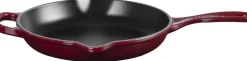 Gryder & Pander<Le Creuset Stegepande støbejern 23cm Garnet